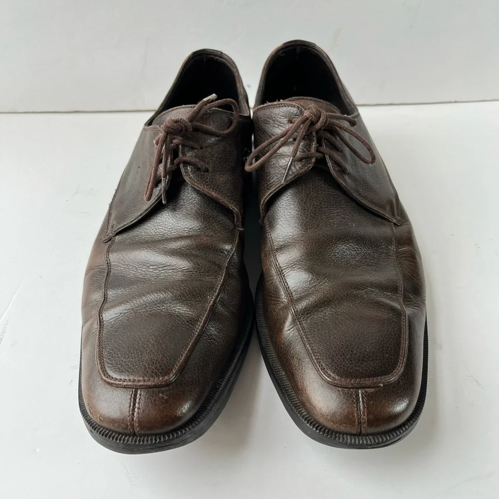 Ermenegildo Zegna Italy Dark Brown Oxfords Dress Shoes 11D